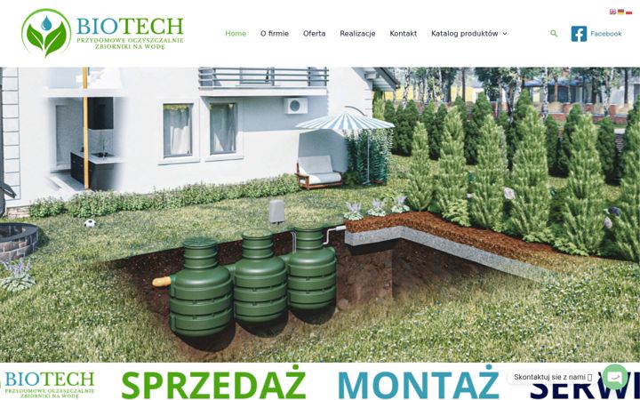 Екранна снимка на oczyszczalniebiotech.pl