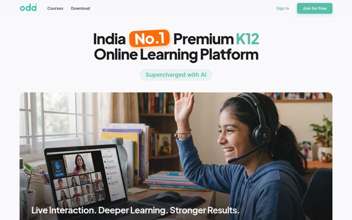 Screenshot of odaclass.com