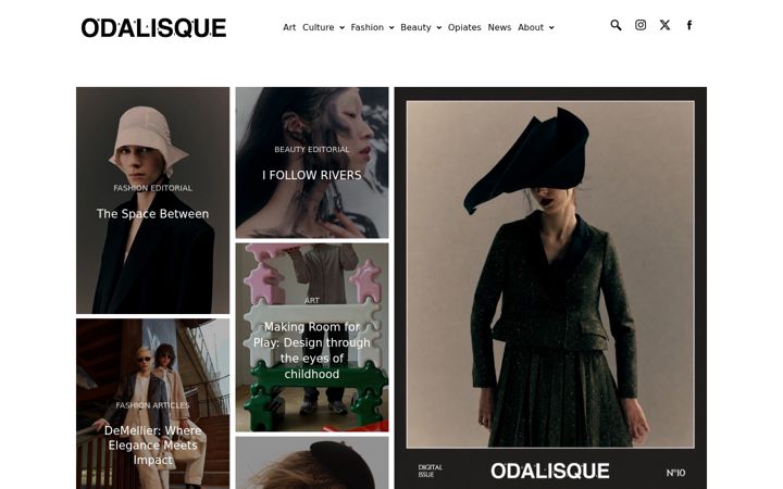 Screenshot of odalisquemagazine.com