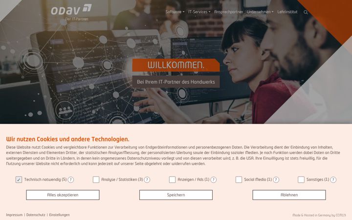 Screenshot of odav.de