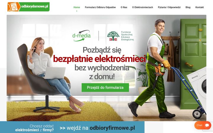 Capture d'écran de odbiorydomowe.pl