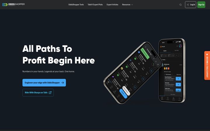 Screenshot of oddsshopper.com