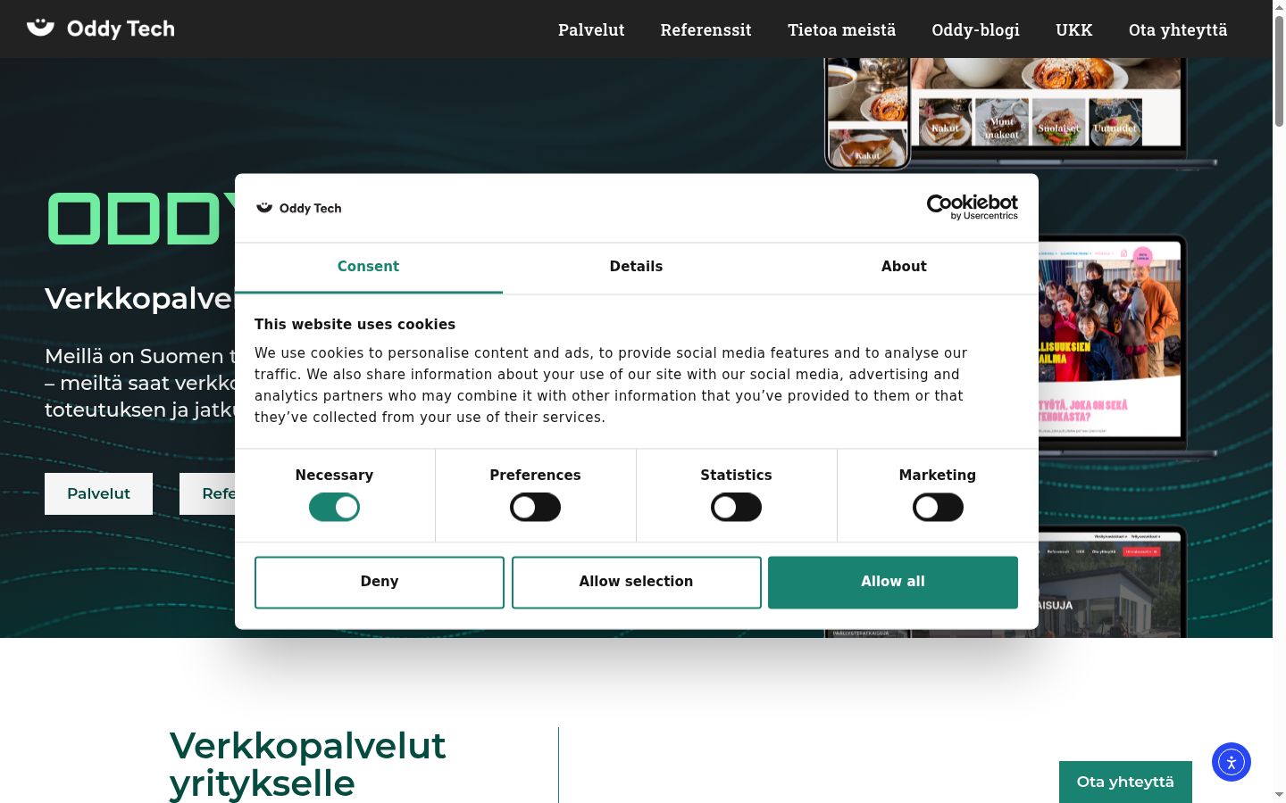 Skjámynd af samþykkisborðanum eins og hann birtist áður en nokkur samskipti fóru fram