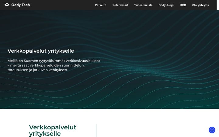 Skjámynd af oddytech.fi
