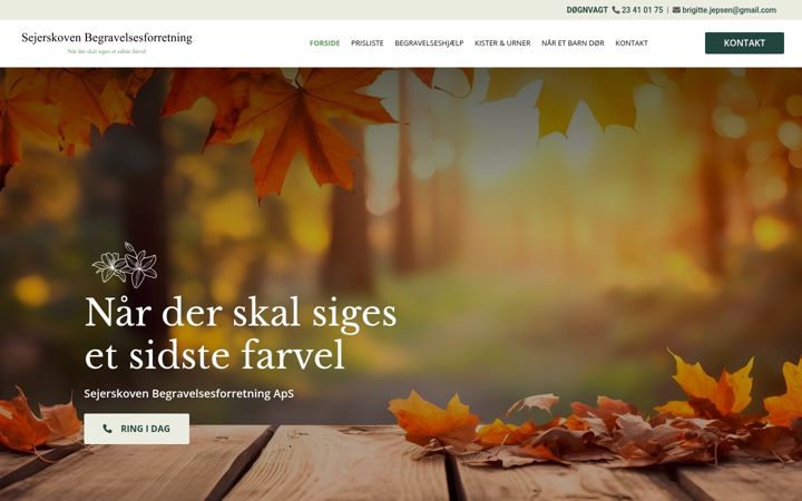 Screenshot of odensebegravelsesservice.dk