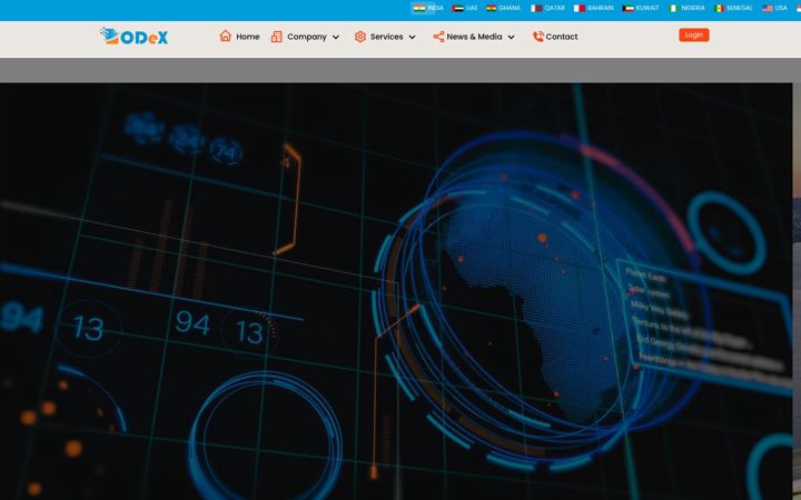 Skjermbilde av odexglobal.com