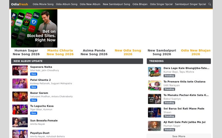 Screenshot of odiafresh.com