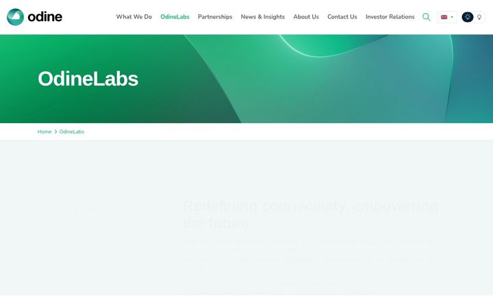 Screenshot of odinelabs.com