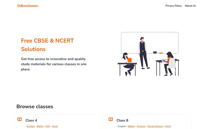 Ekrānuzņēmums no odinnclasses.com