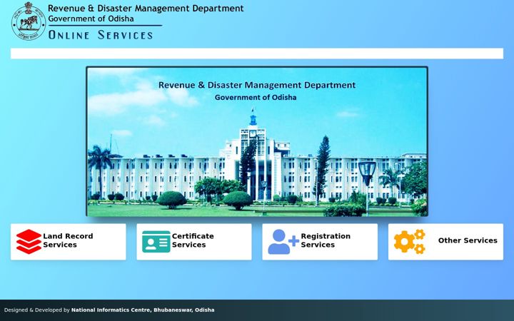 Captură de ecran a odisharevenueservices.nic.in