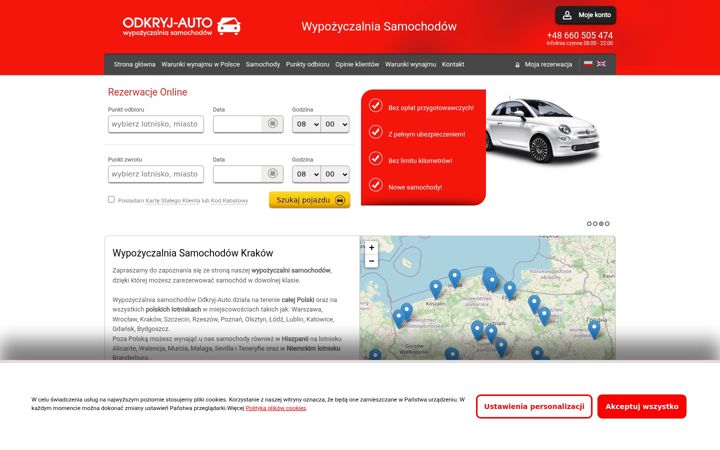 Screenshot ta' odkryj-auto.pl