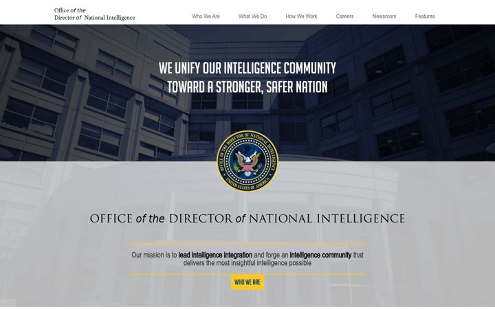 Screenshot of odni.gov