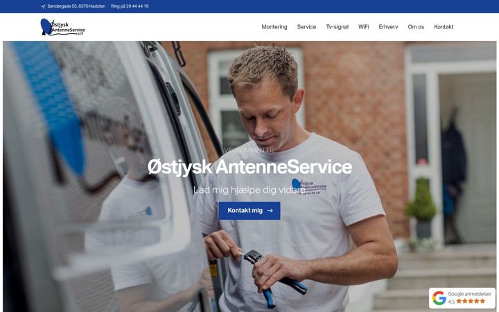 Screenshot of oe-as.dk