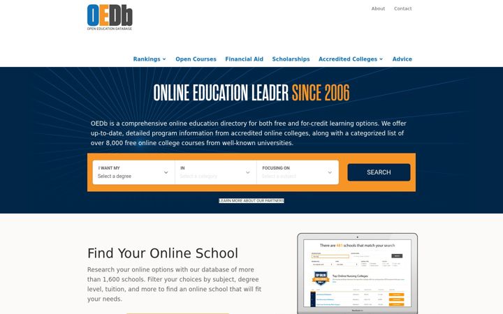 Screenshot of oedb.org