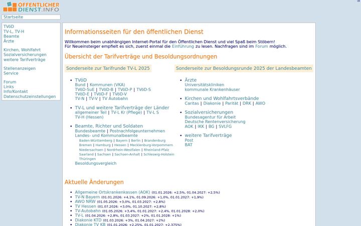 Screenshot of oeffentlicher-dienst.info