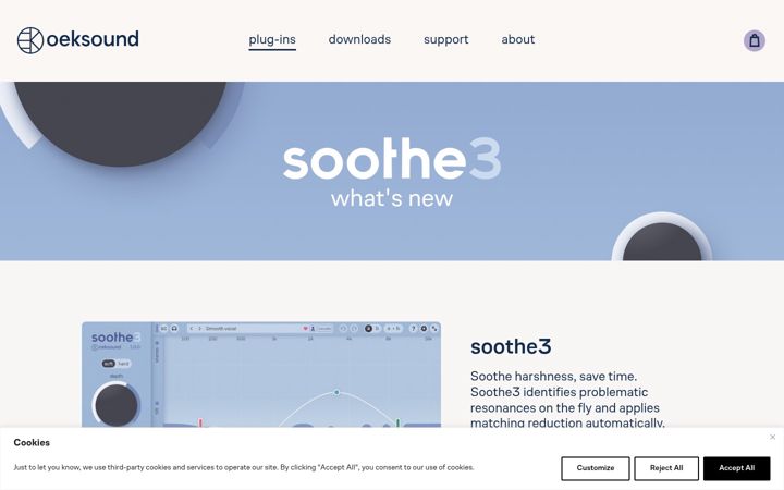 Screenshot of oeksound.com