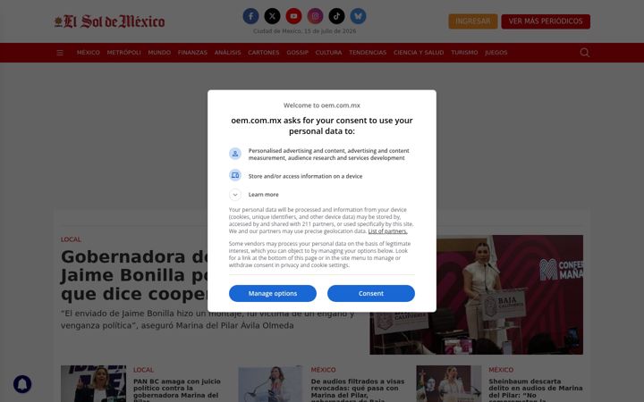 Screenshot ta' oem.com.mx