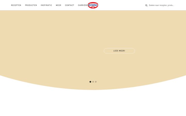 Screenshot of oetker.nl