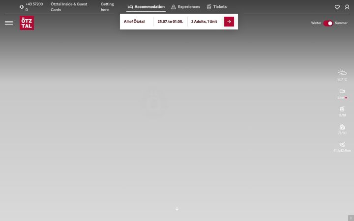 Skärmbild av oetztal.com
