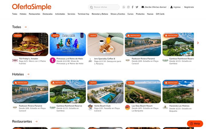 Screenshot of ofertasimple.com