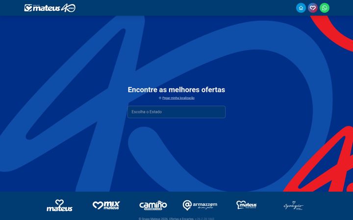 Screenshot of ofertasmateus.com