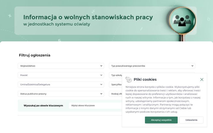 Screenshot of ofertypracy.edu.pl