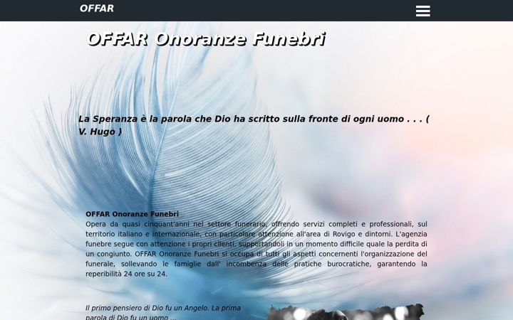 Skjámynd af offaronoranzefunebri.it