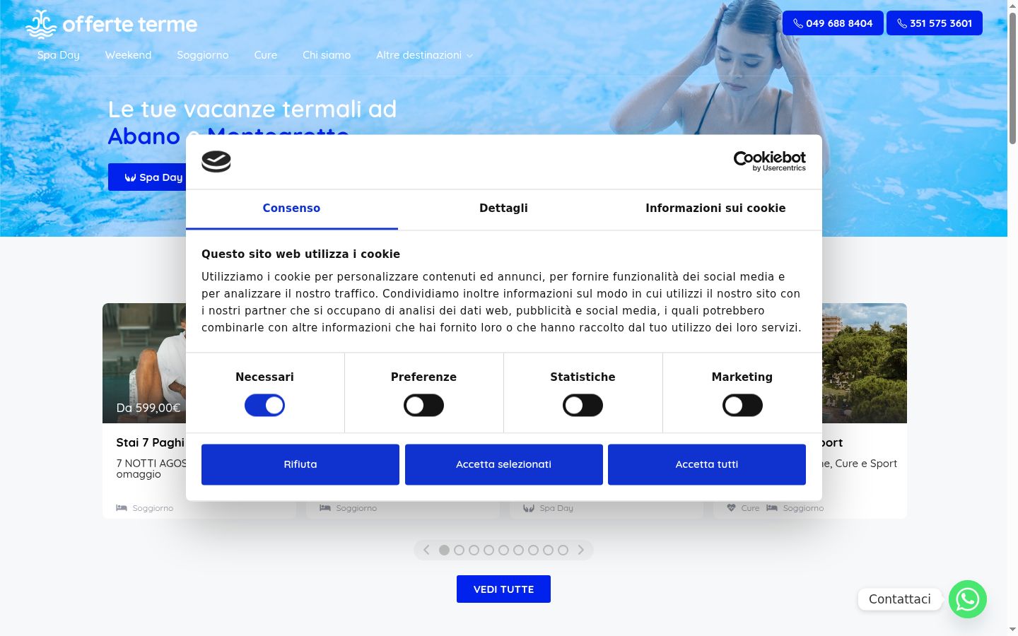 Captură de ecran a bannerului de consimțământ afișat înainte de orice interacțiune