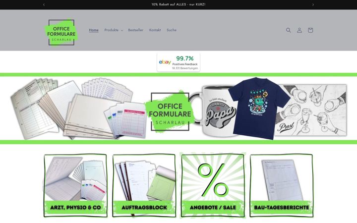 Screenshot of office-formulare.de