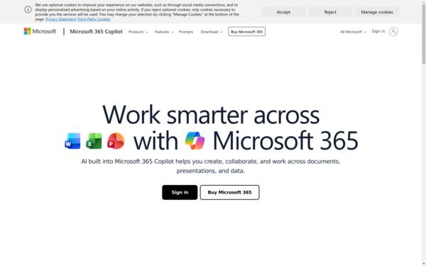 Screenshot of office.com