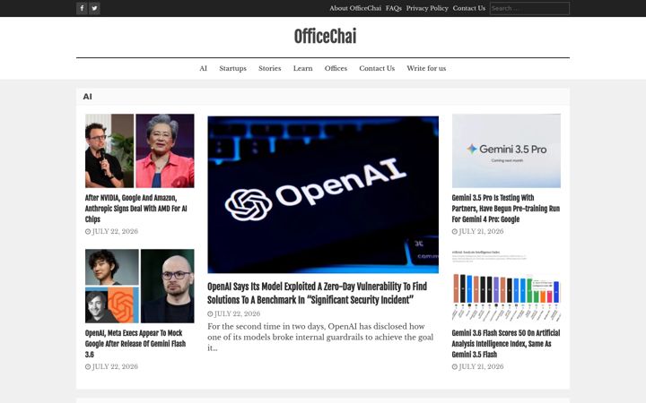 Screenshot of officechai.com