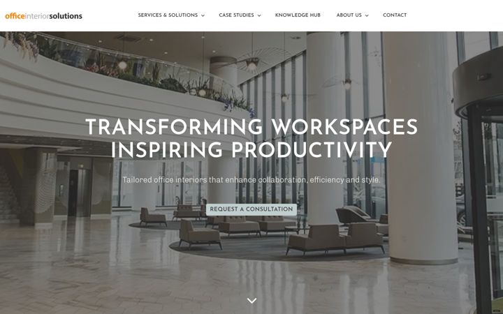 Posnetek zaslona officeinteriorsolutions.com
