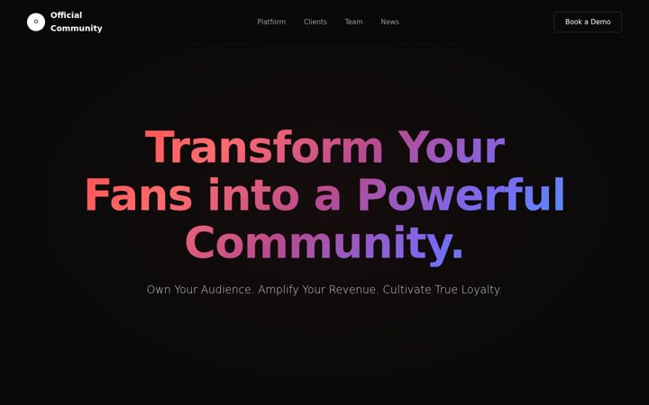 Screenshot of officialcommunity.com