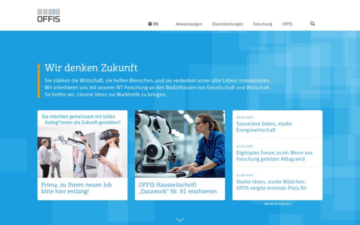 Screenshot von offis.de