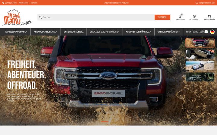 Snímek obrazovky offroadmanni.eu