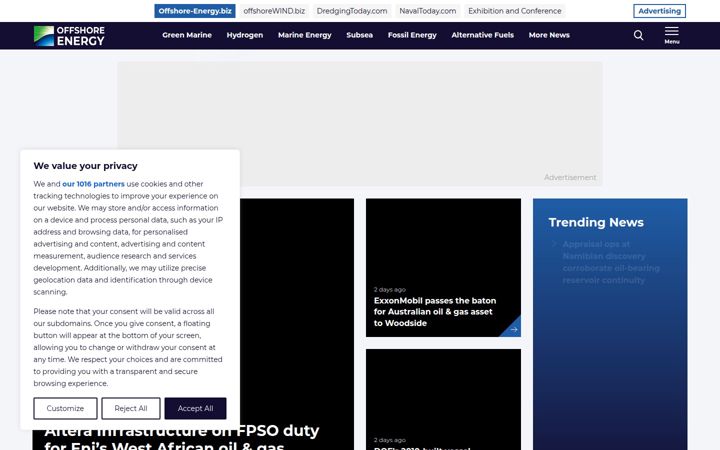 Screenshot of offshore-energy.biz