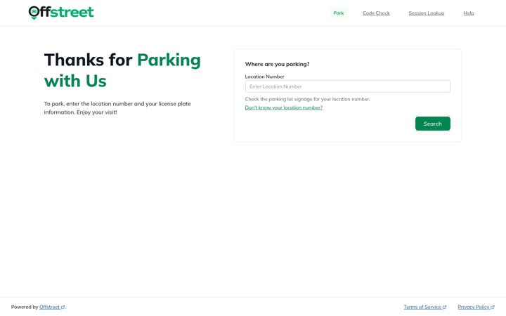 Screenshot of offstreet.io