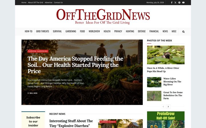 Screenshot of offthegridnews.com
