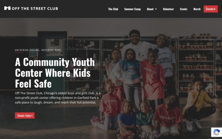 Screenshot of offthestreetclub.com