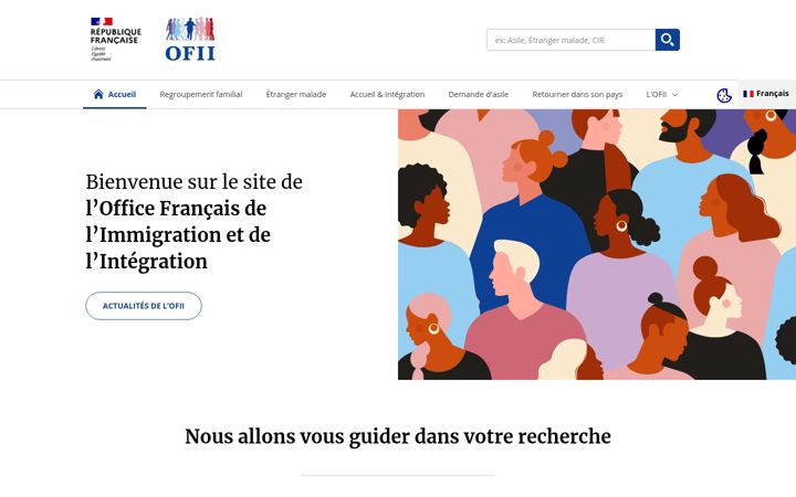 Screenshot of ofii.fr