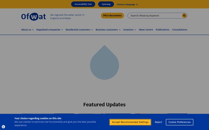 Zrzut ekranu ofwat.gov.uk