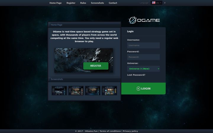 Screenshot of ogame.fun