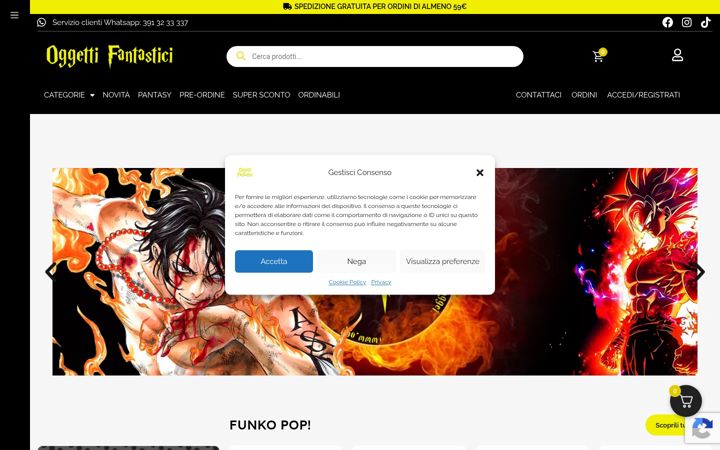 Screenshot di oggettifantastici.com