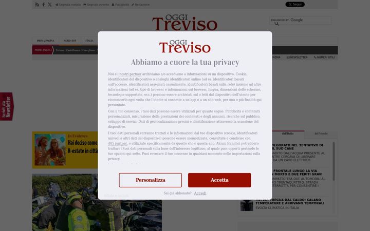 Screenshot of oggitreviso.it