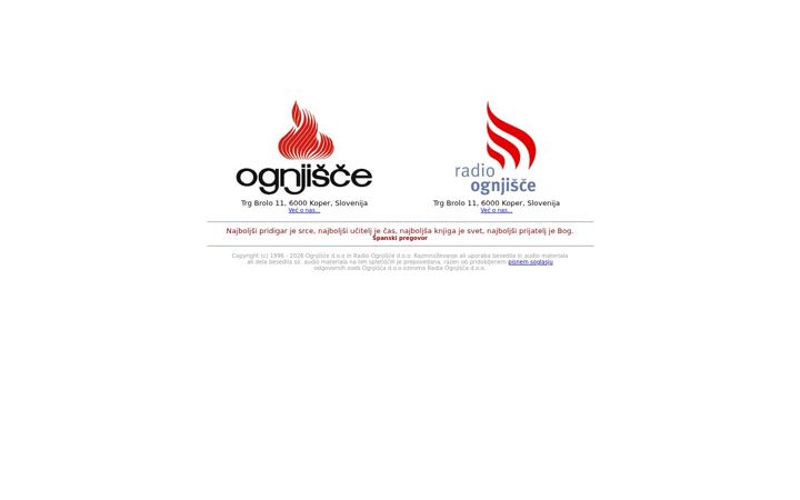 Screenshot of ognjisce.si