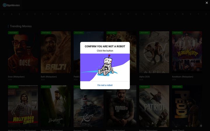 Kuvakaappaus sivustosta ogomovies1.com.pk