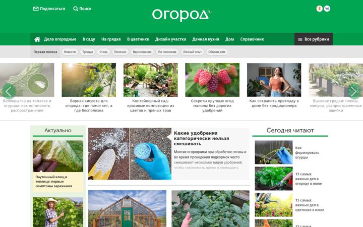 Screenshot of ogorod.ru