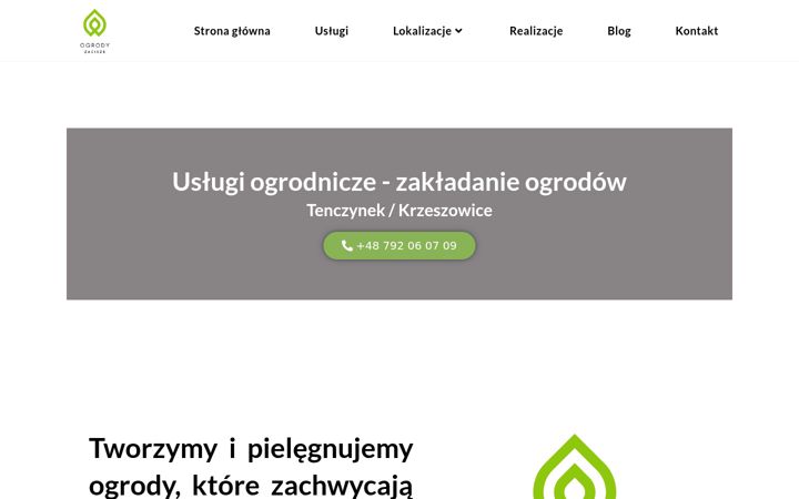 Snímek obrazovky ogrodyzacisze.pl