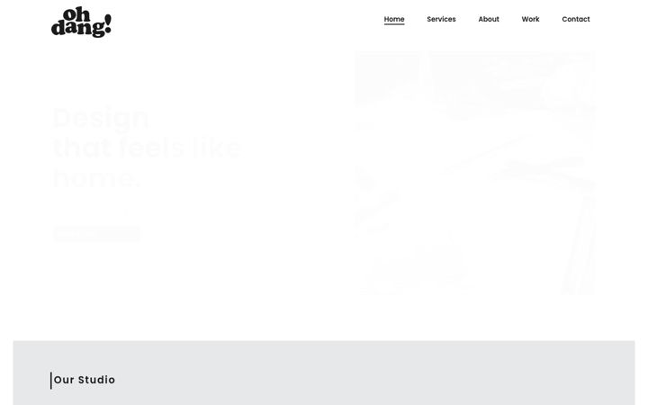 Screenshot of ohdang.design
