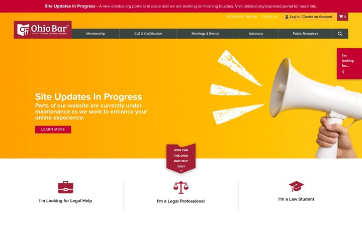 Screenshot of ohiobar.org